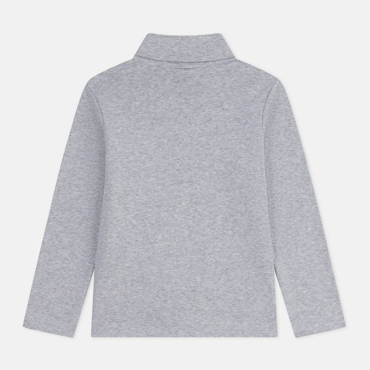 Sous-pull en coton gris chiné, PETIT BATEAU