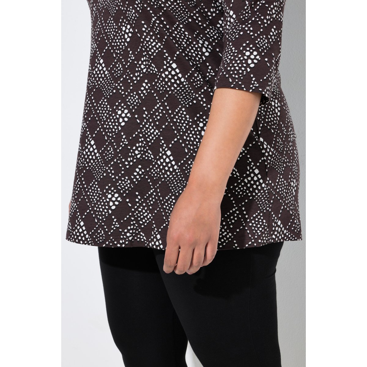 T-shirt long acajou, ULLA POPKEN