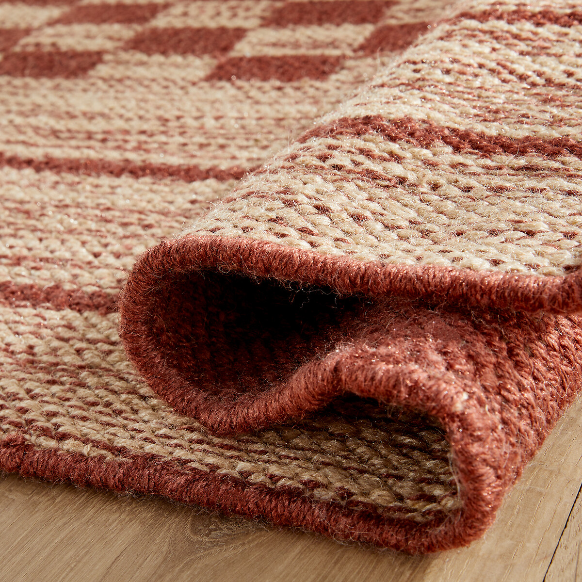 Tapis extérieur réversible en PET, Madotto naturel/terre cuite, AM.PM