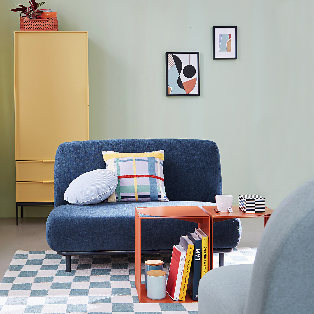 Salem Metal Side Table orange, LA REDOUTE INTERIEURS