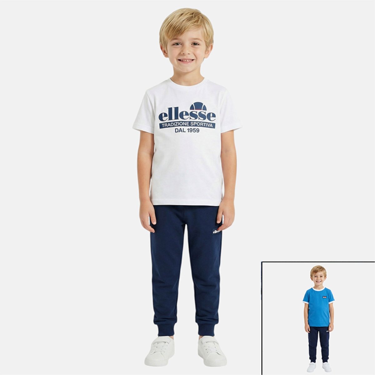 Lot de 2 t-shirts manches courtes et pantalon de jogging TEAM bleu marine, ELLESSE