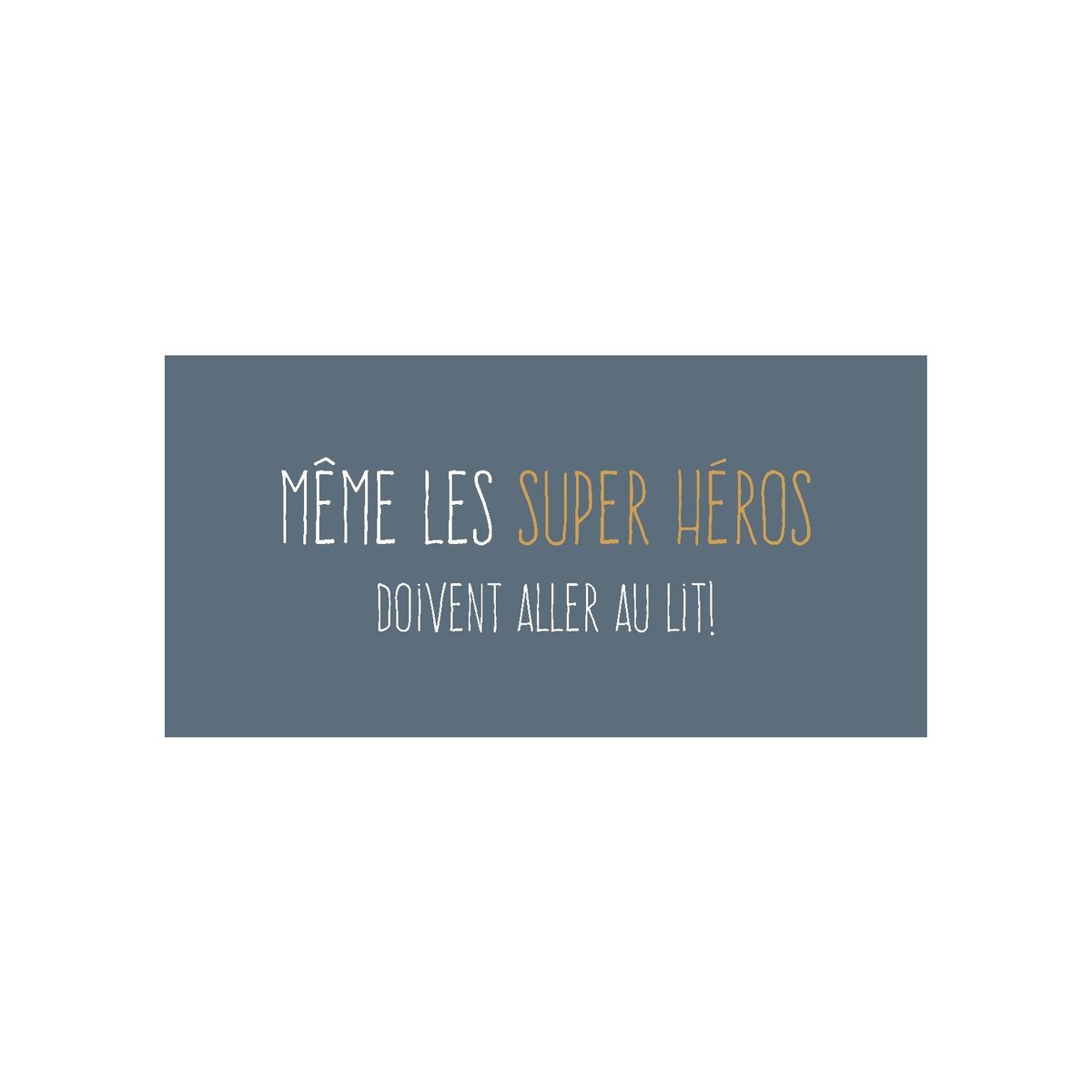 Tapis coton enfant imprimé enfant HEROS bleu, TODAY