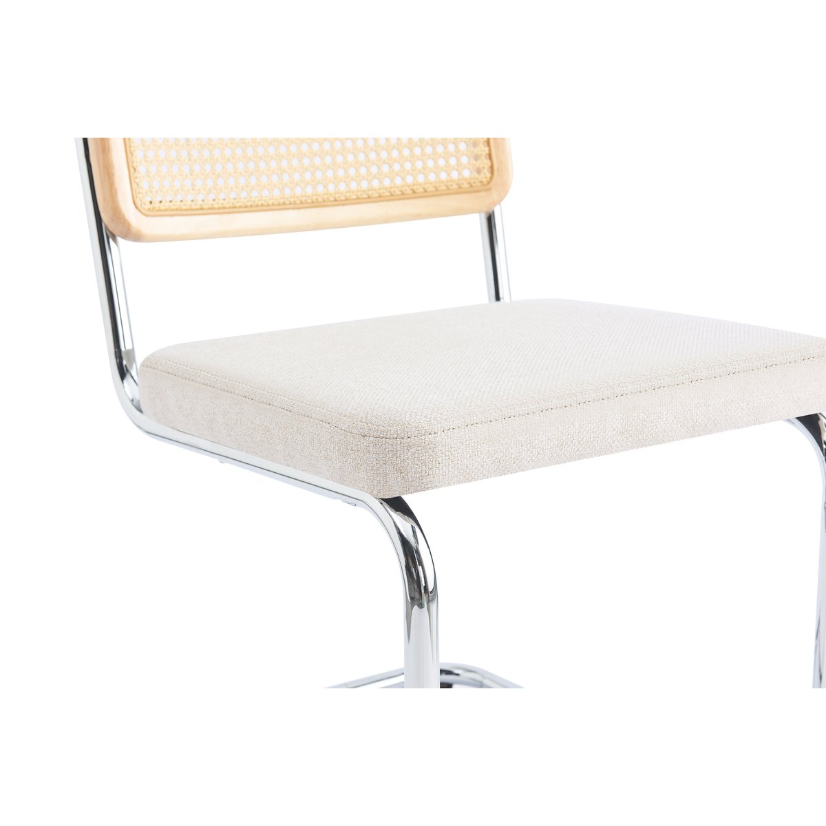 Lot de 2 chaises métal et cannage, SOFIA beige, NORDLYS