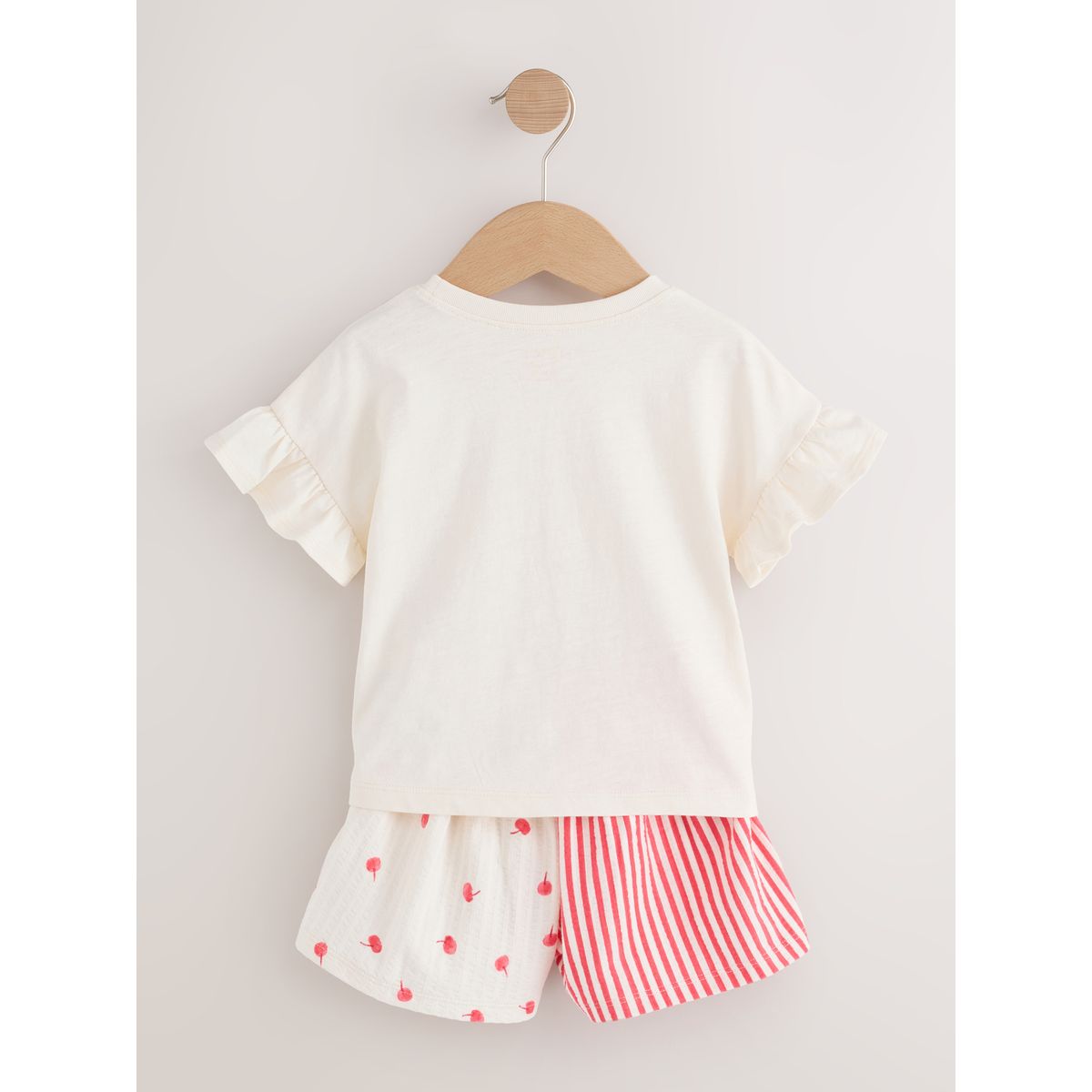 Ensemble short et t-shirt à manches courtes lapin blanc écru, NEXT