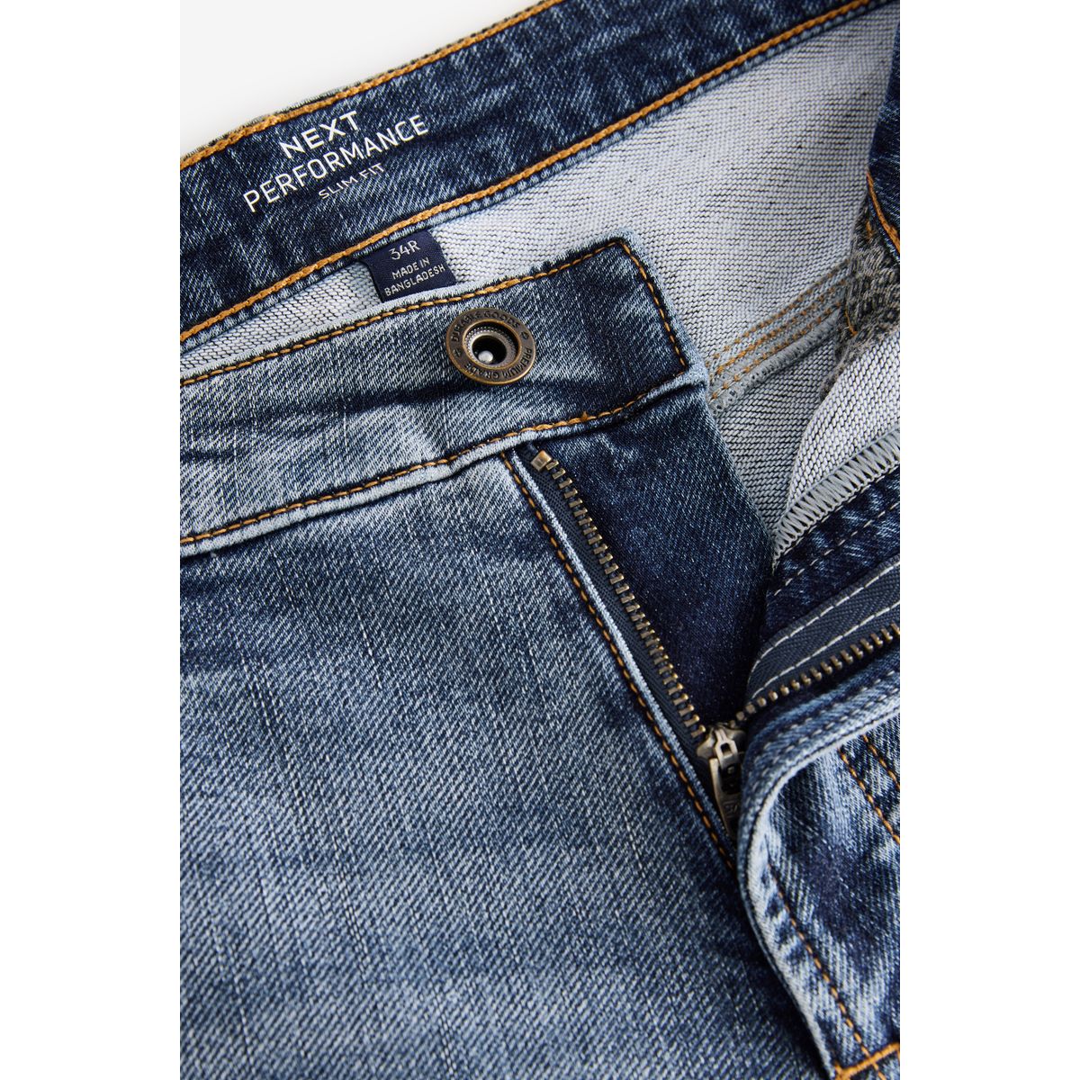 Jean slim stretch confortable bleu clair vintage, NEXT
