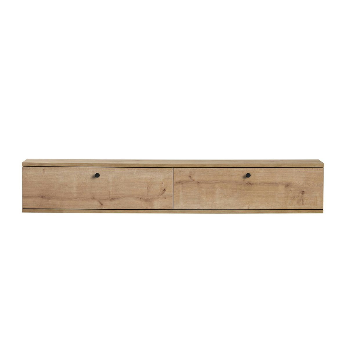 Meuble TV suspendu faible encombrement 160 cm MARFA chêne, PIER IMPORT