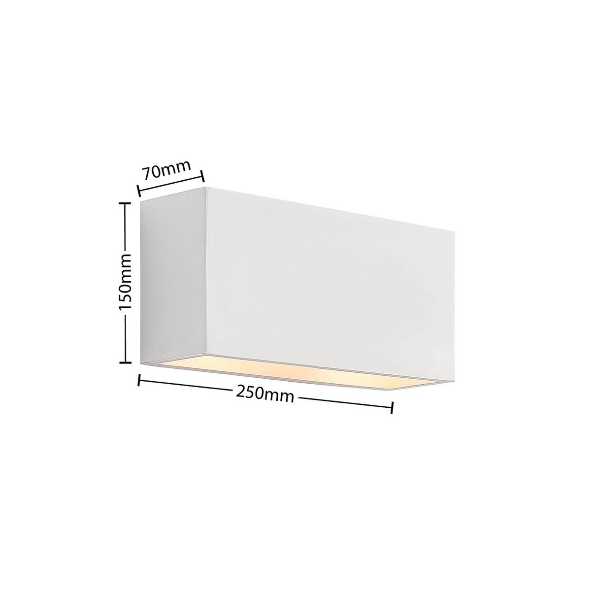 Applique en plâtre moderne, Mavora blanc, LINDBY