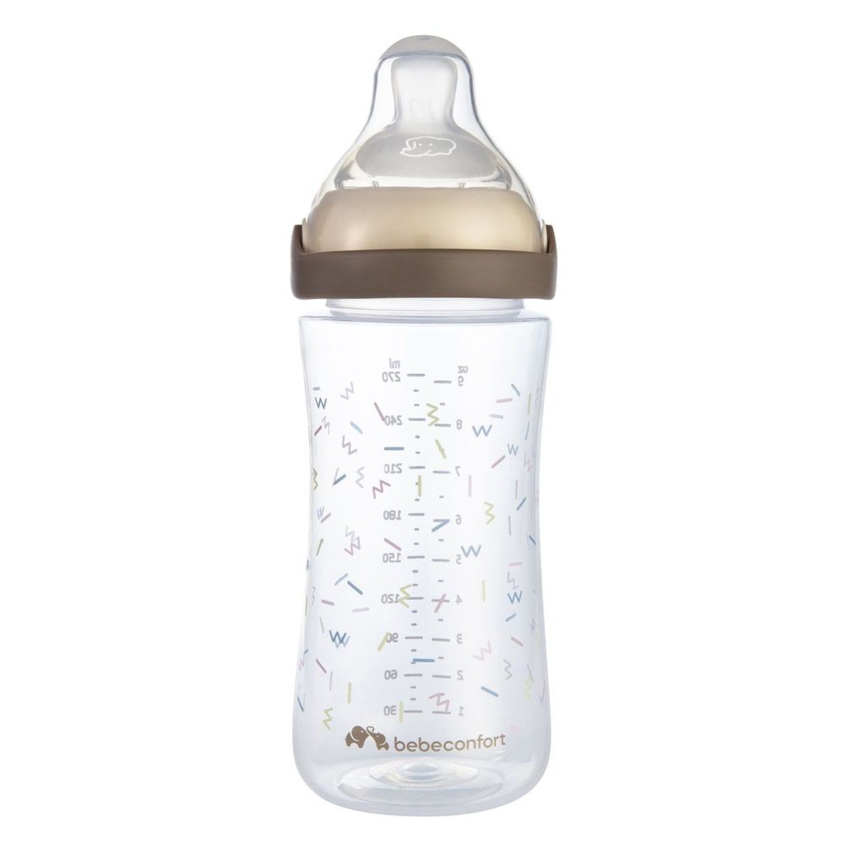 Biberon PP physio Air confort 270 ml Memphis/Sand couleur unique, BEBECONFORT