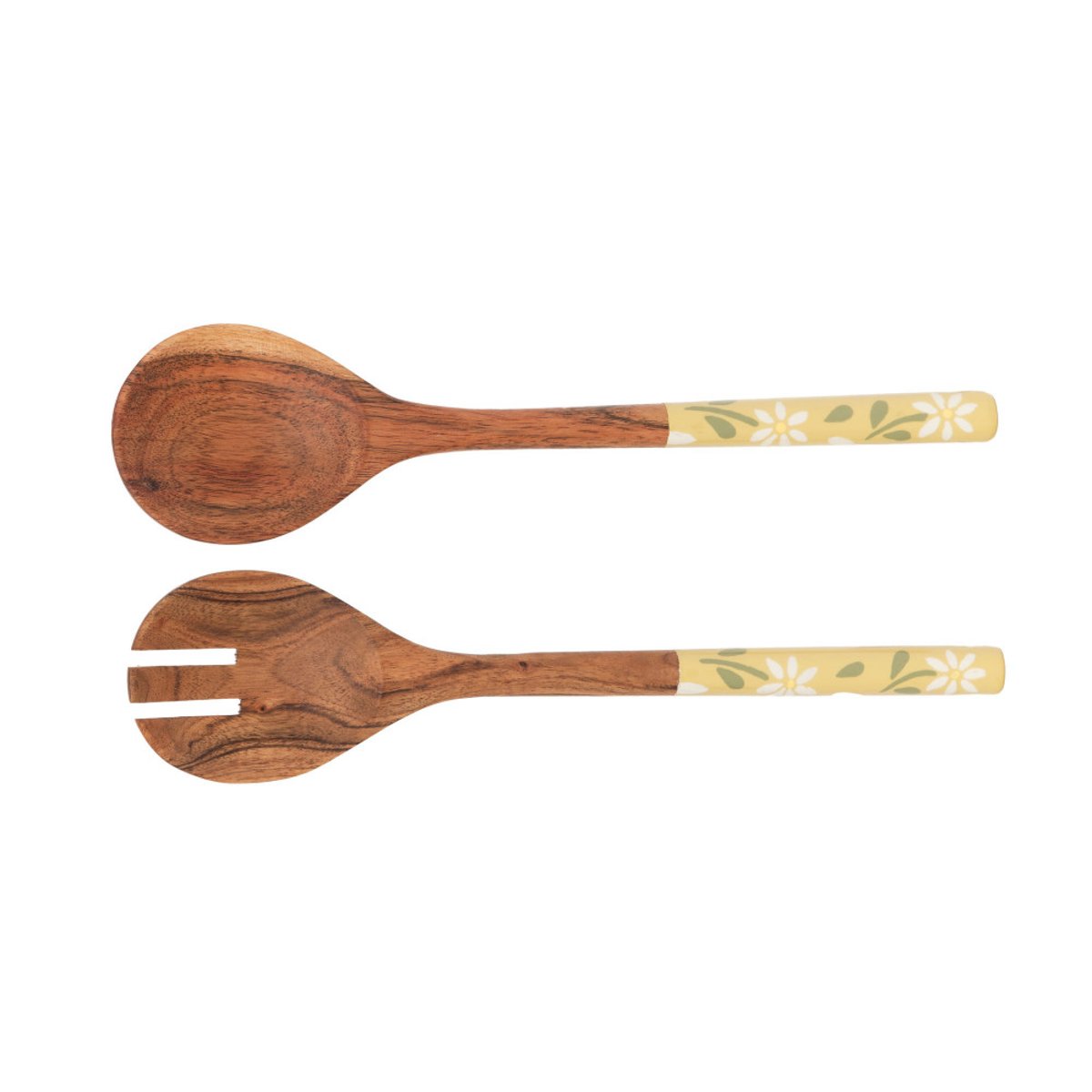 Lot de 2 couverts à salade Daisy marron, AMADEUS