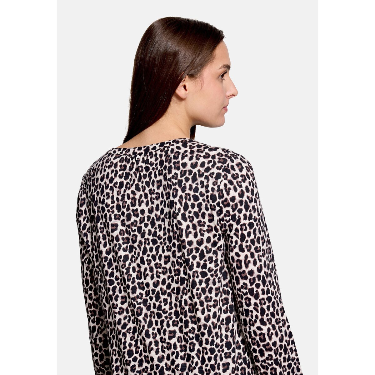 T-shirt façon blouse à empiècement façon blouse beige/marron, BETTY BARCLAY