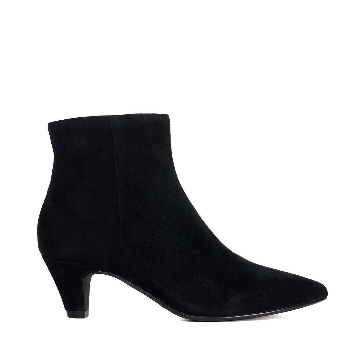 Bottes ajustées en daim à talon bobine - OMIRA black-suede, DUNE LONDON