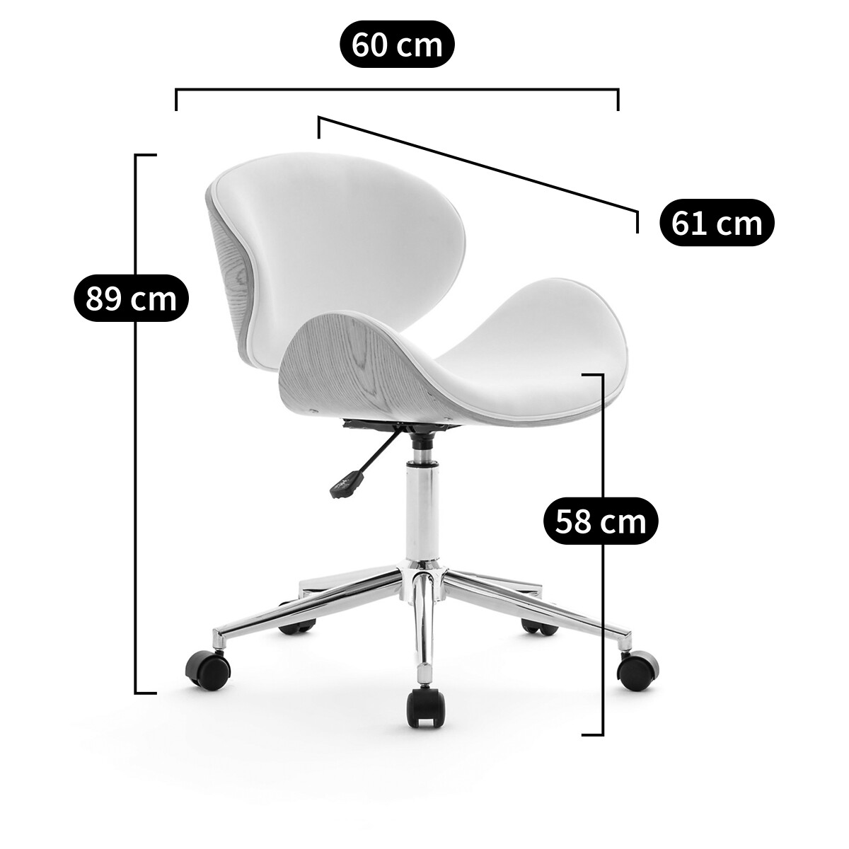 Sillón de oficina con ruedas, Zarius difuminado/negro, LA REDOUTE INTERIEURS