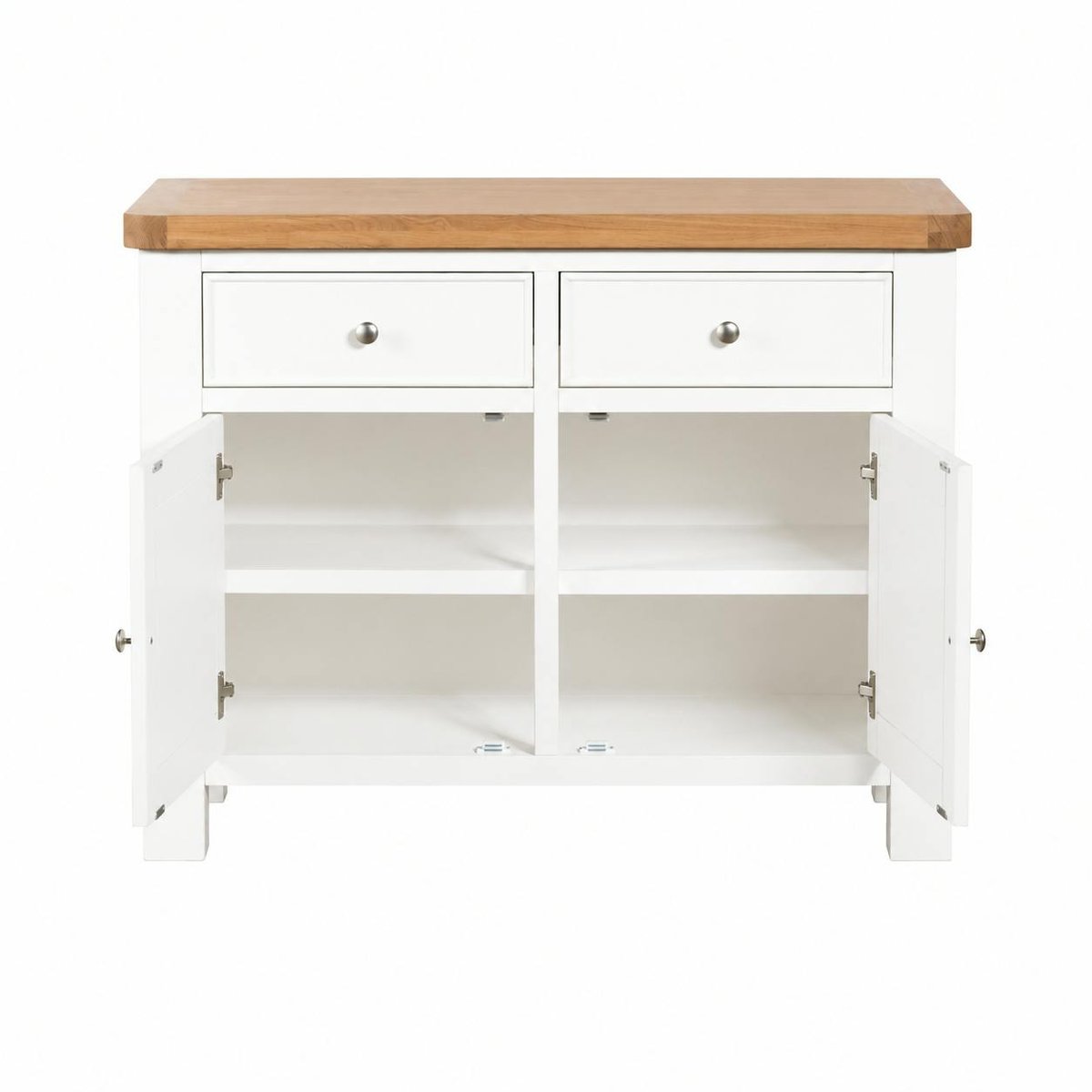 Petit buffet blanc 2 portes style bord de mer VELIA blanc, PIER IMPORT