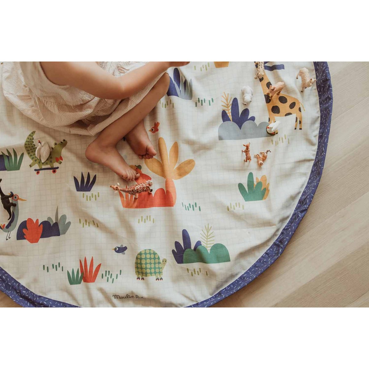 tapis de jeu & sac à jouets - Moulin Roti Toupitis blanc coquille, PLAY&GO