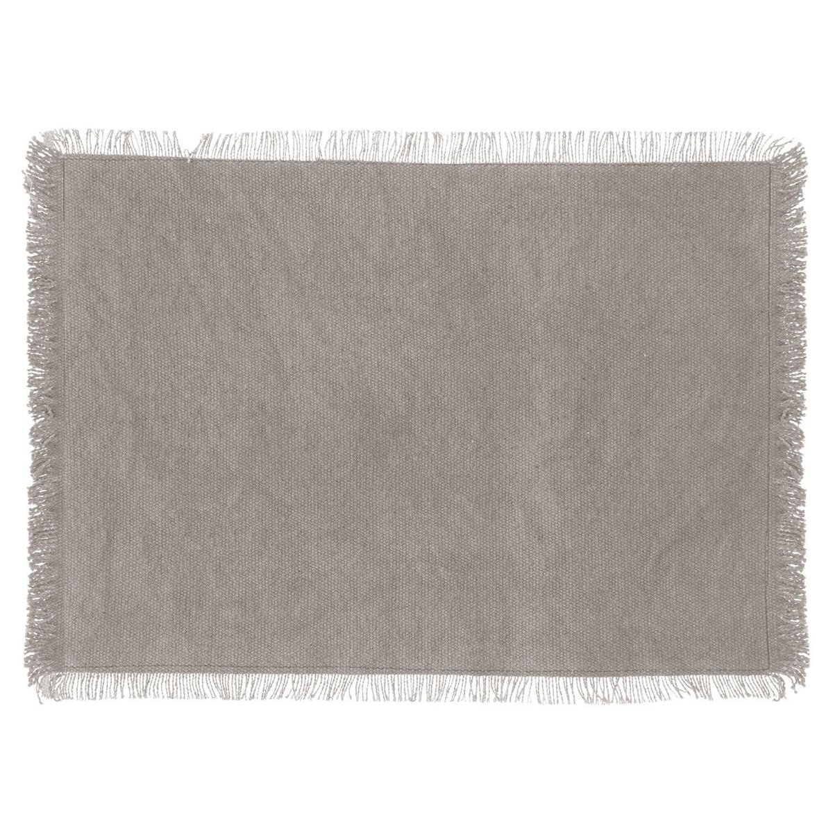 Lot de 2 sets de table en coton MAHA gris, TOILINUX