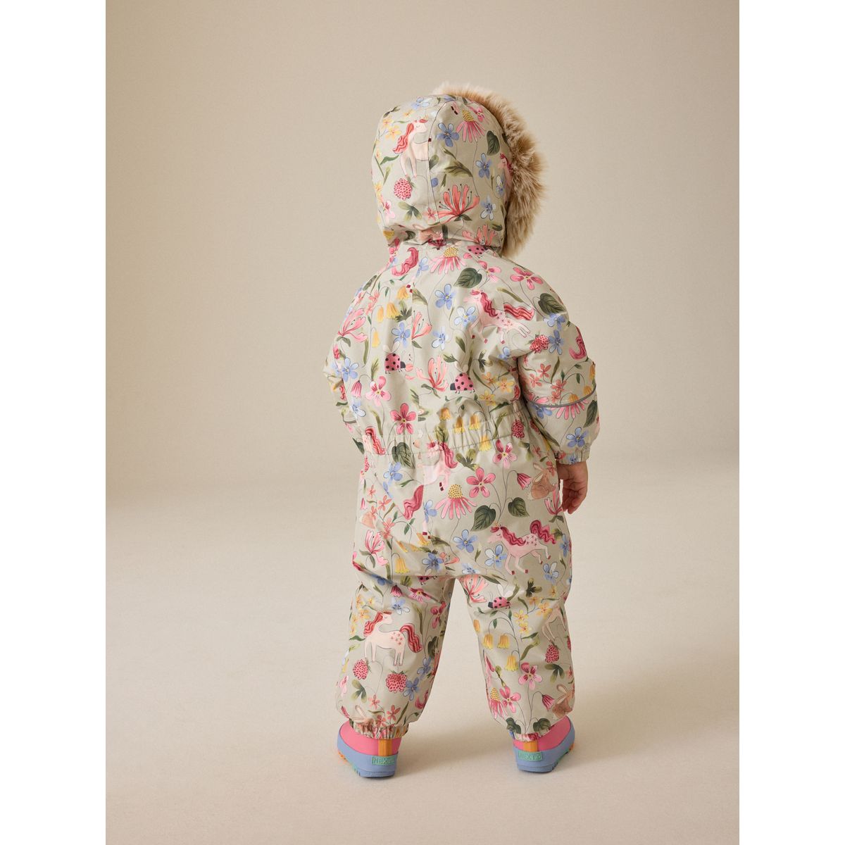 Combinaison d'hiver imprimée imperméable licorne vert sauge, NEXT