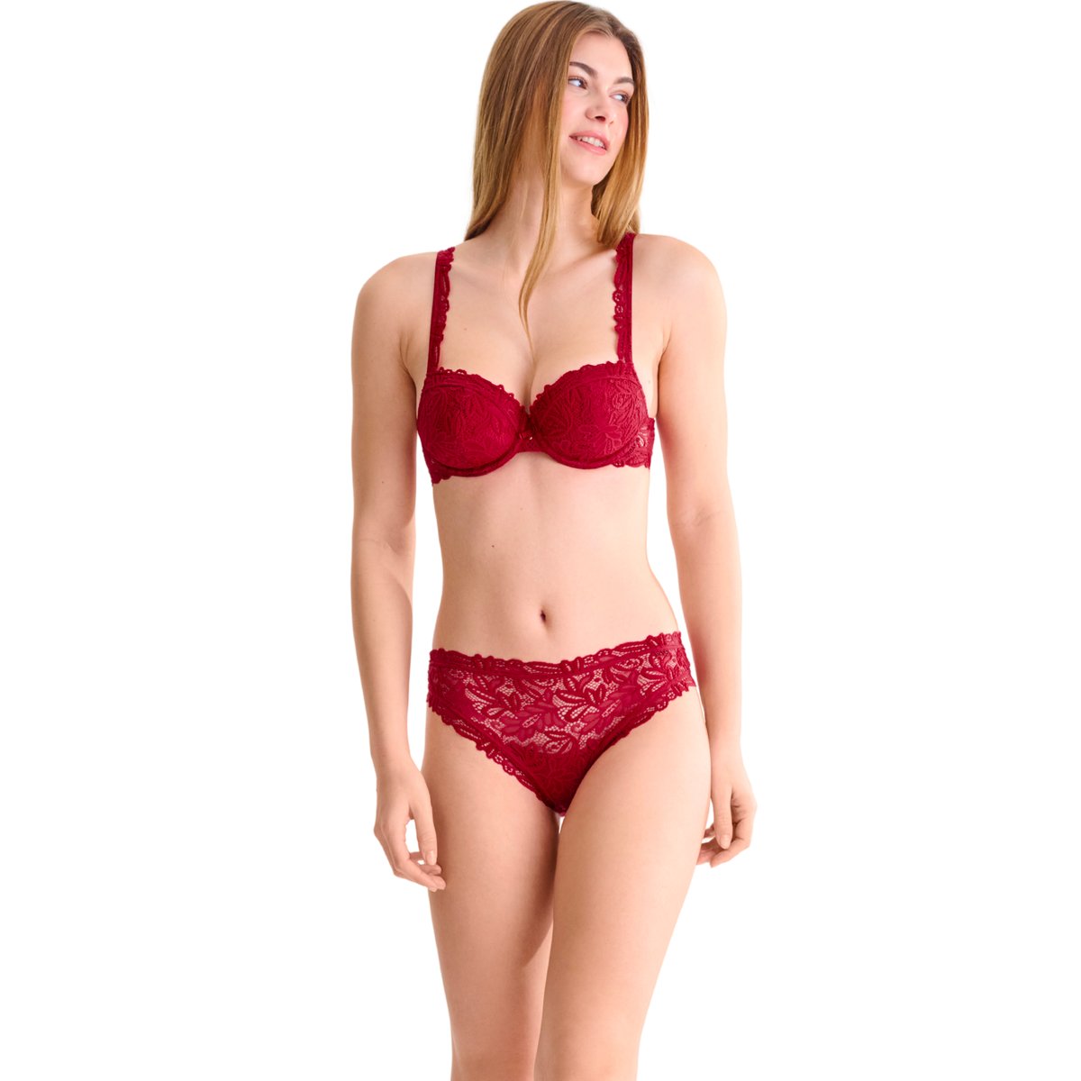 Soutien-gorge préformé TIARA B à E rouge, LISCA