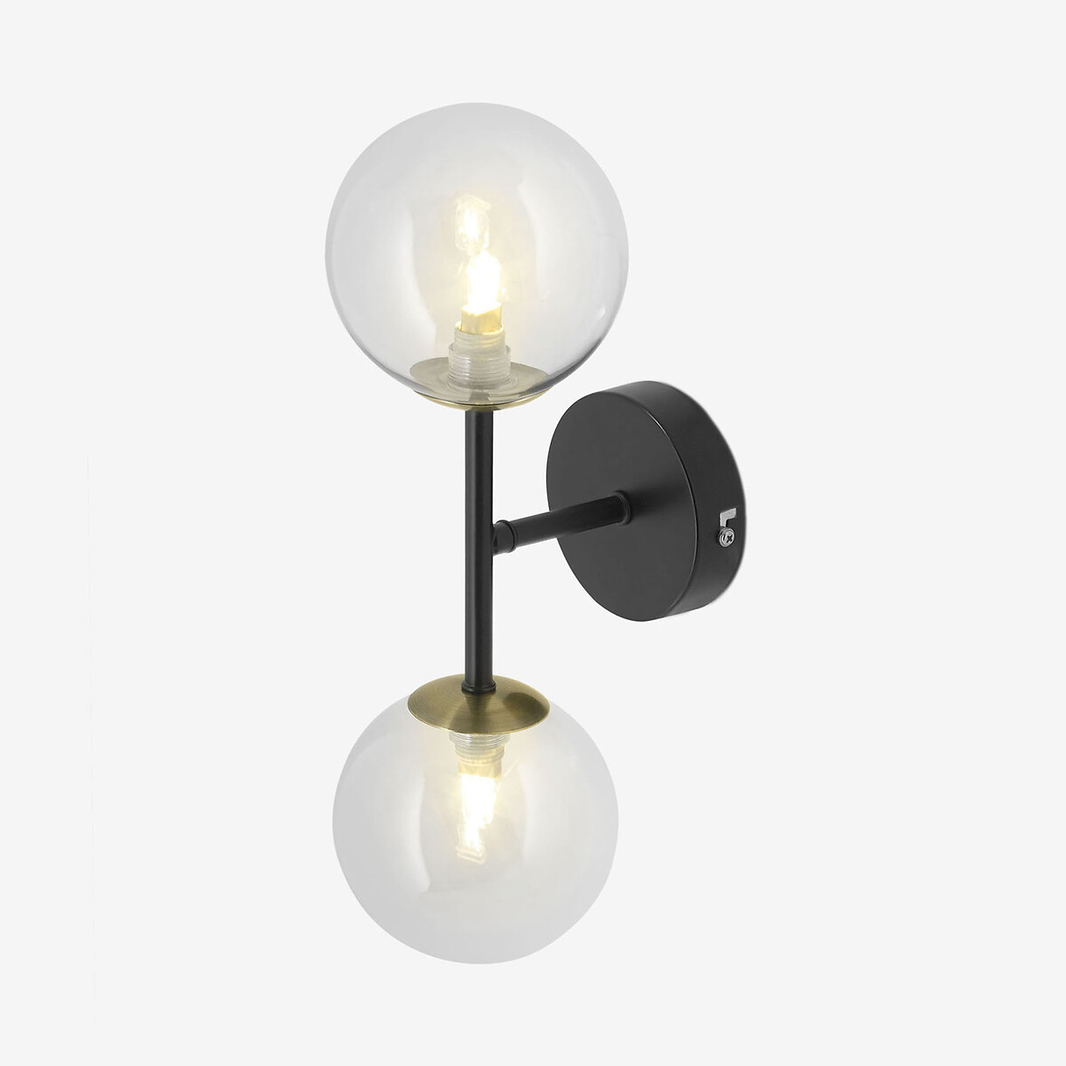 MADE.COM Globe 2-Light Wall Light in Black matt black, MADE