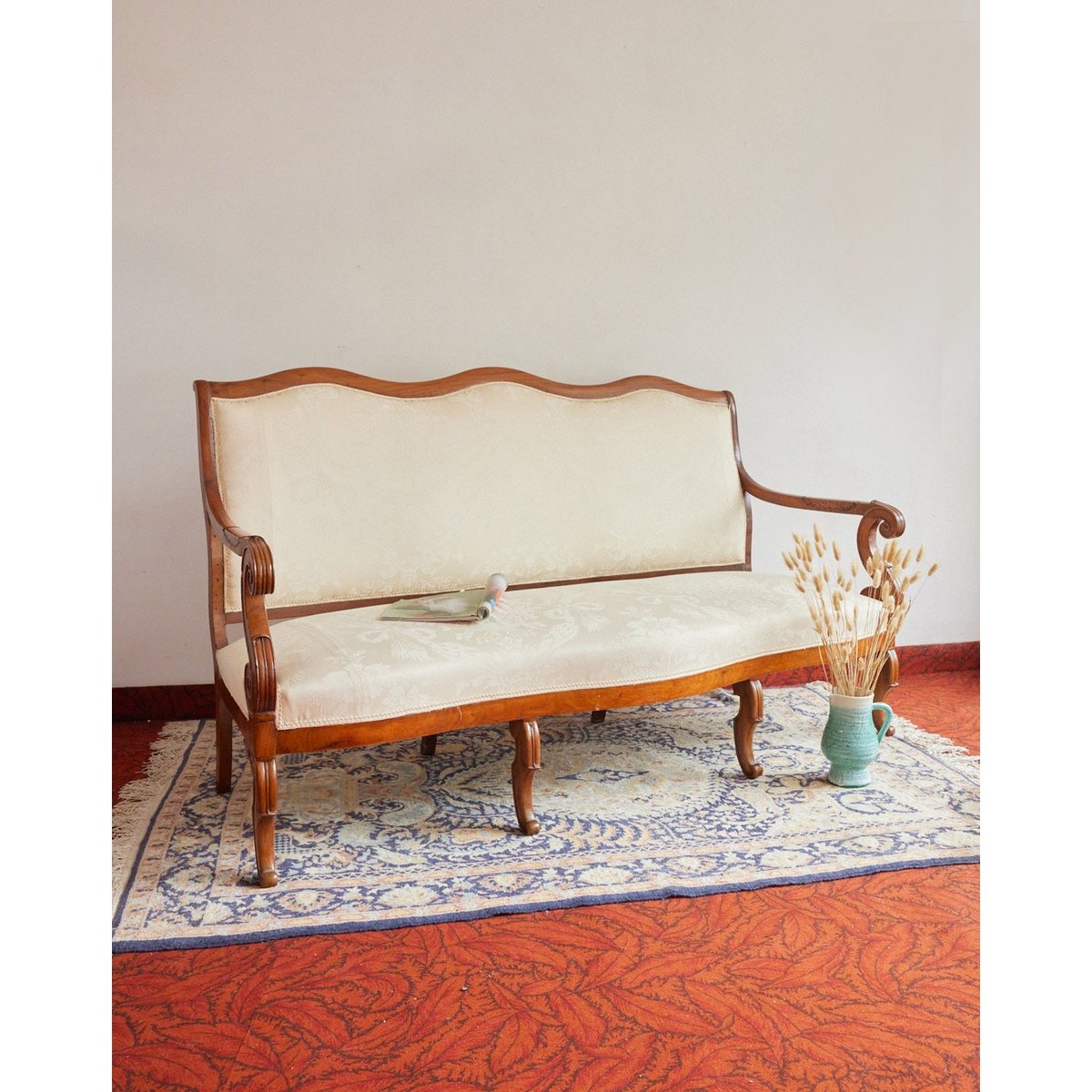 Banquette en bois Martine N°165 - Bon état bois clair, DEBONGOUT