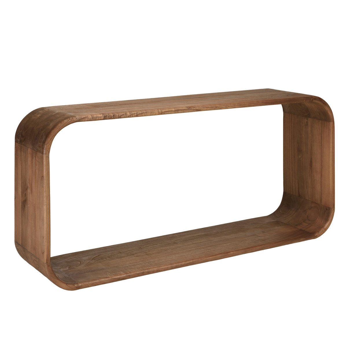 Console design arrondi en bois de mindi ARCUS bois naturel, PIER IMPORT