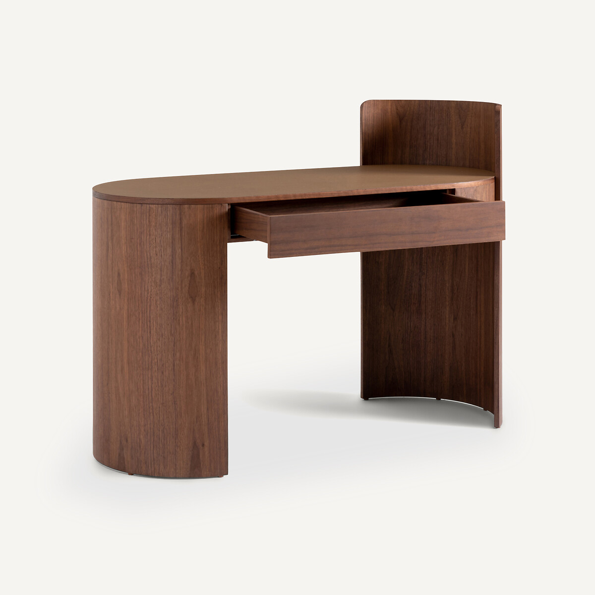 Bureau en plaqué noyer et cuir, Abbas noyer, AM.PM