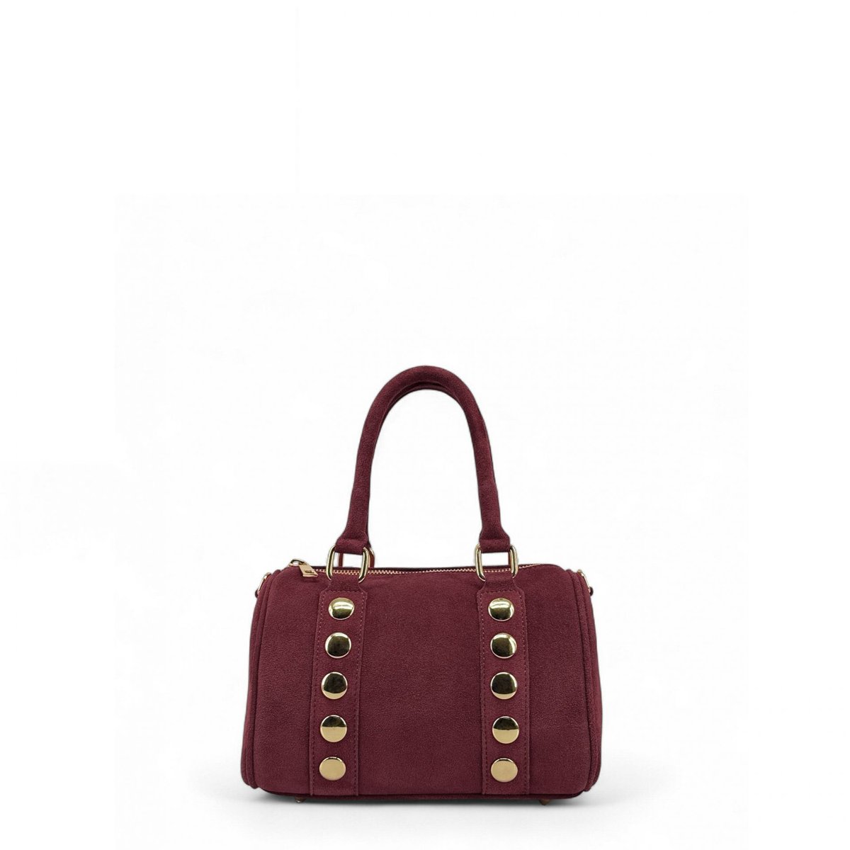 Mini sac bowling en croute de cuir DJODY prune, OH MY BAG