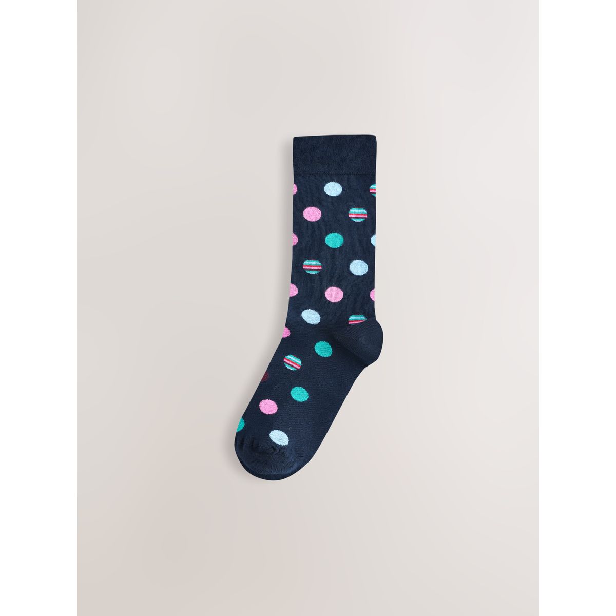 Chaussettes en modal, 4 paires signature rayures à pois néon bleu marine, NEXT