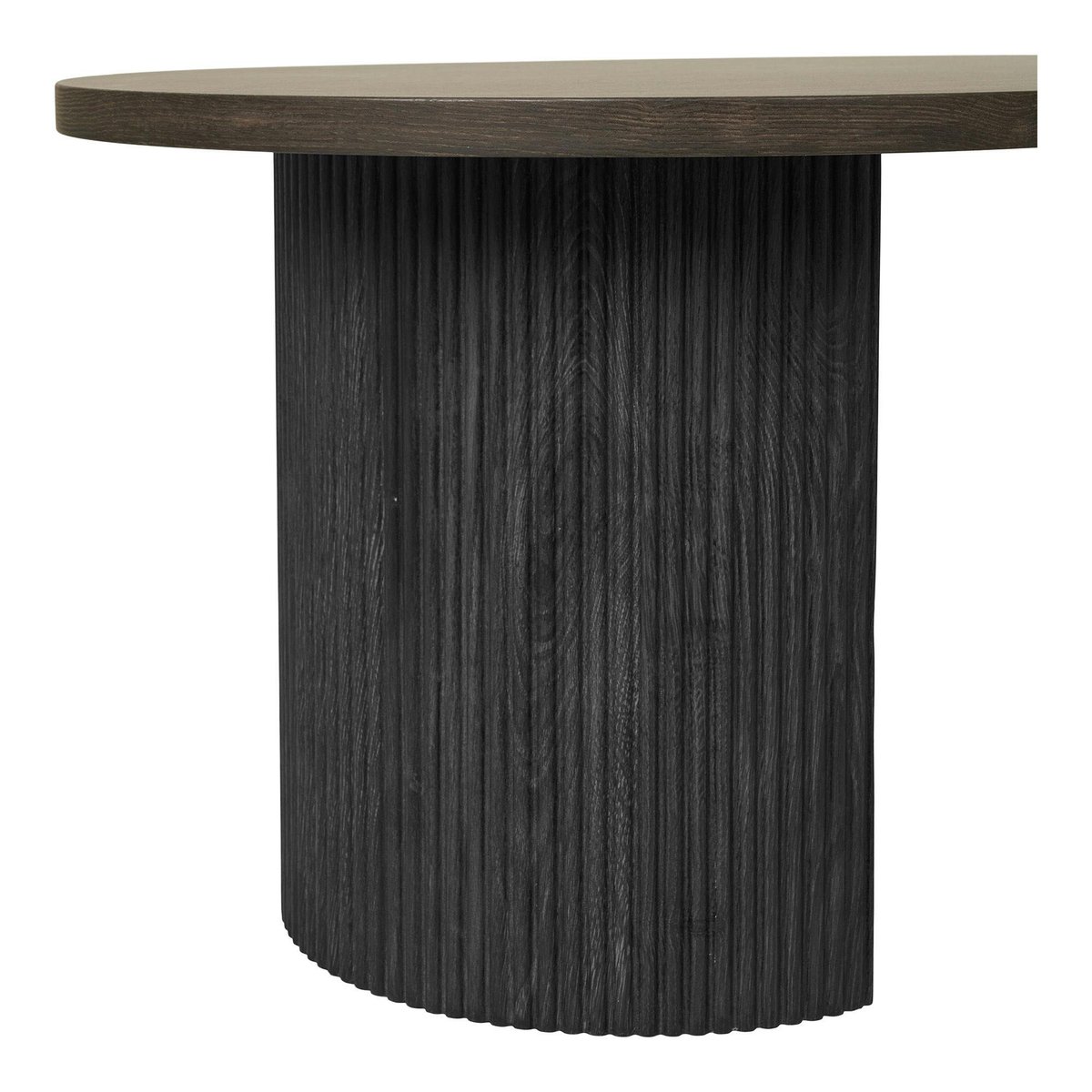Table basse ovale design, décor bois MATERA bois foncé, PIER IMPORT