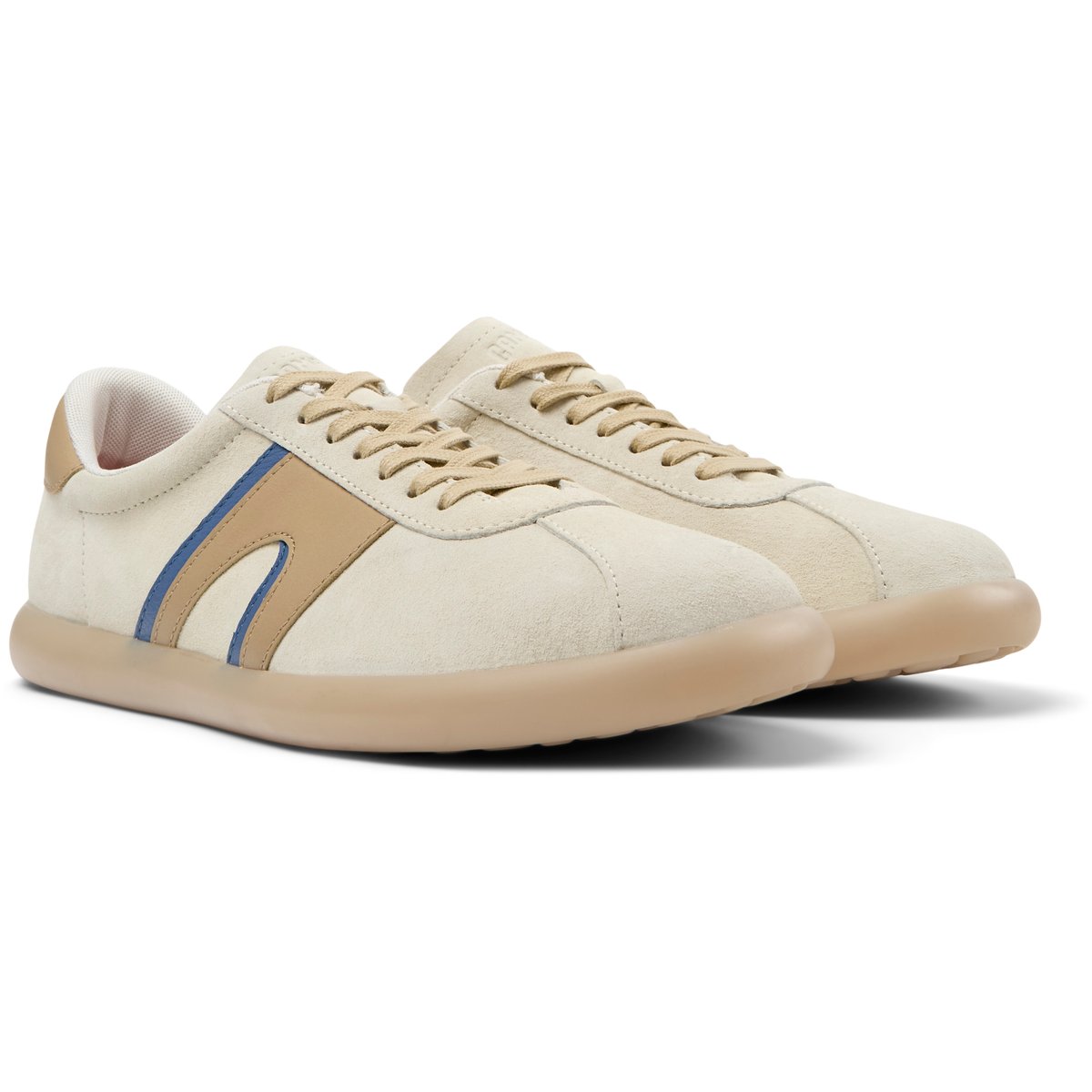 Baskets Pelotas Summer en cuir suède blanc naturel, CAMPER