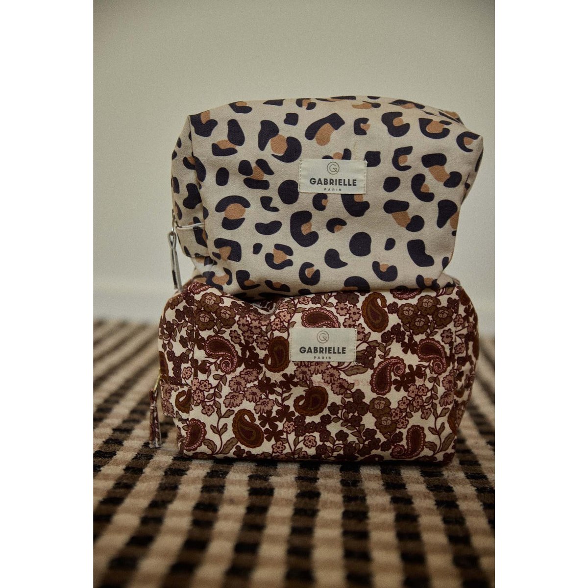 Trousse de toilette en coton, LÉOPARD léopard, GABRIELLE PARIS