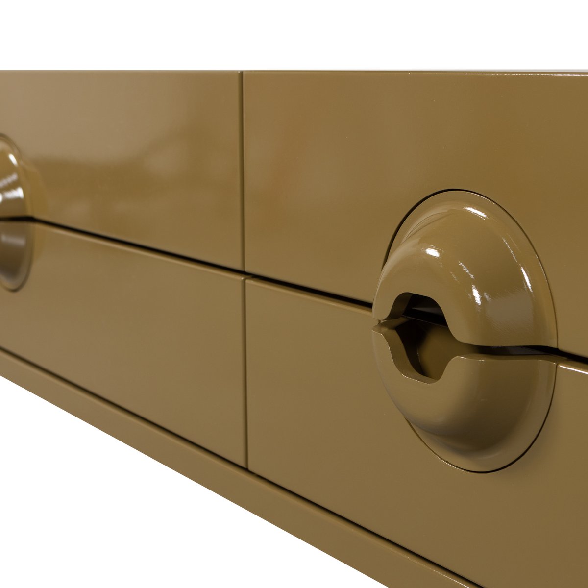 Meuble tv en bois d'eucalyptus MERGE jaune miel, WOOOD