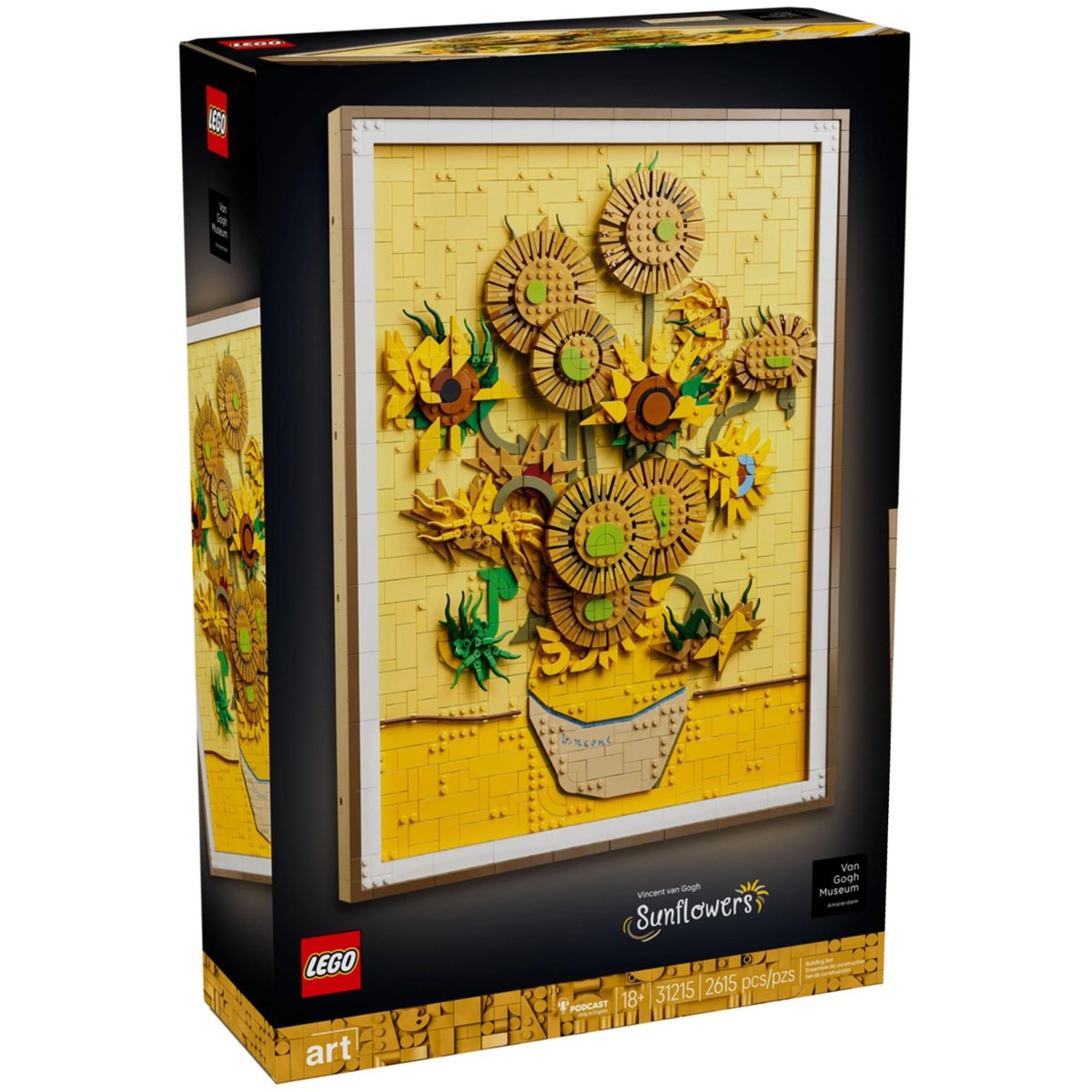 LEGO Art - Vincent van Gogh - Les Tournesols - 31215 : Créez un Chef-d'Oeuvre en Briques jaune, LEGO