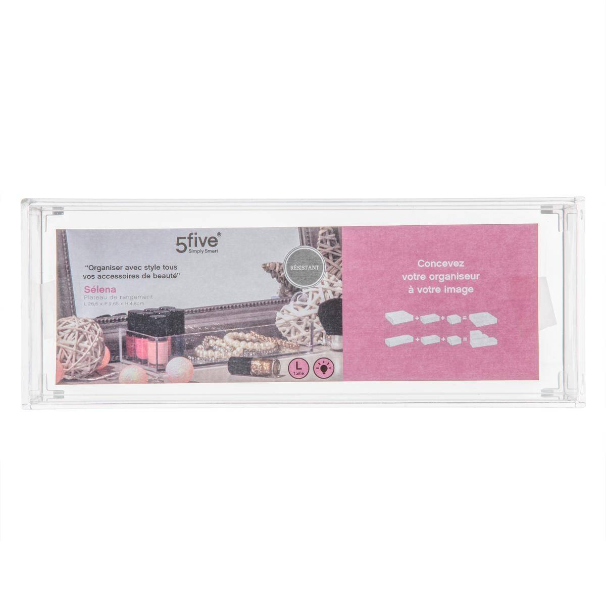 Organiseur transparent SELENA transparent, 5FIVE SIMPLY SMART