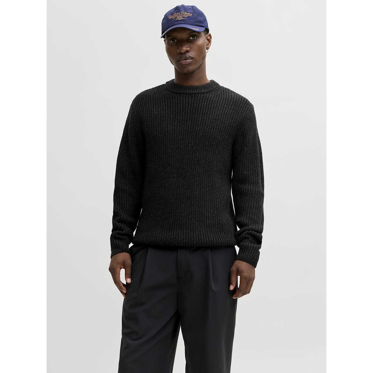 Pull col rond noir, JACK & JONES