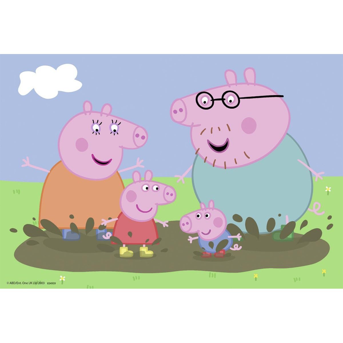 Puzzle La famille Peppa Pig 2x24 pcs bleu, RAVENSBURGER