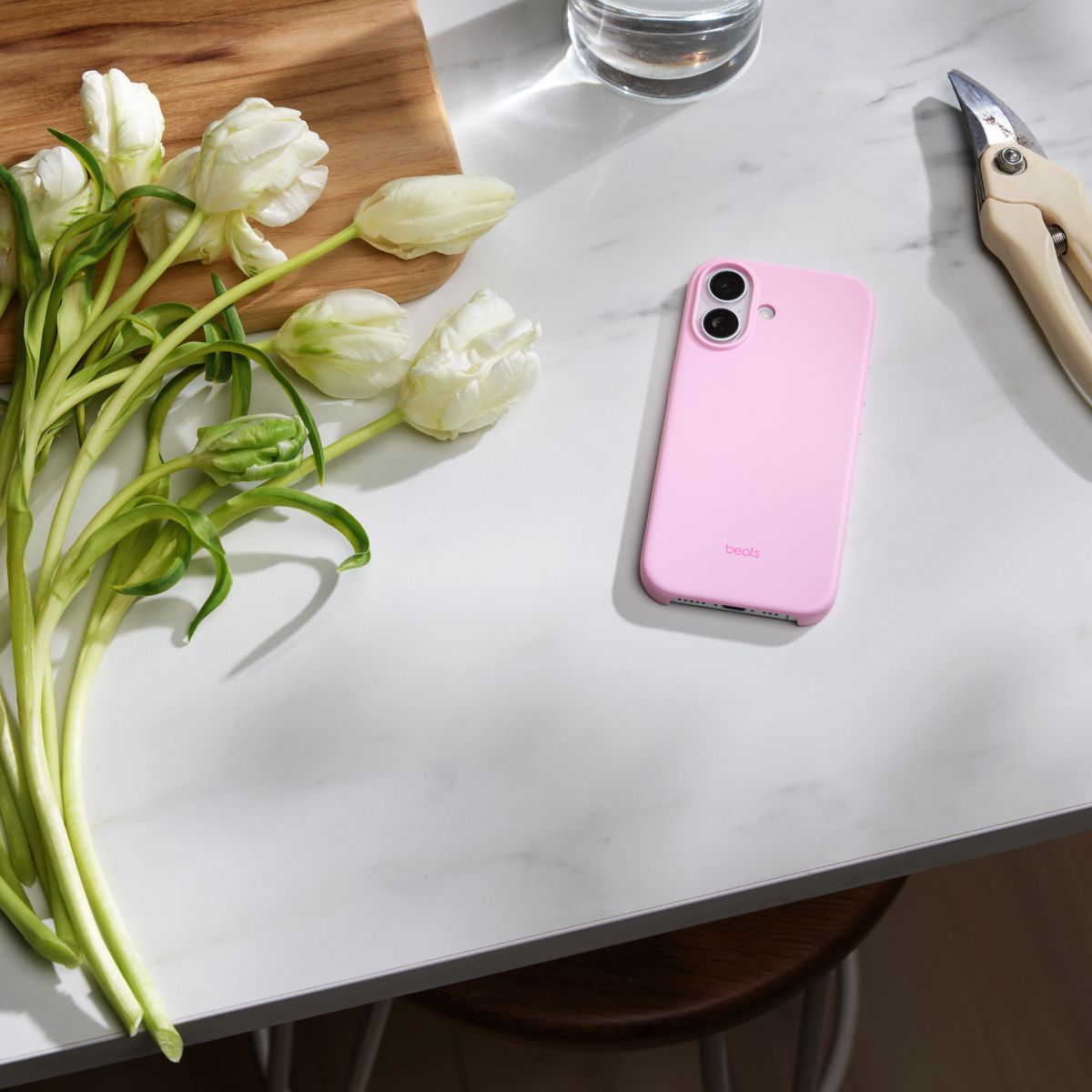Coque iPhone 17 Magsafe Rose quartz couleur unique, BEATS BY DR,DRE