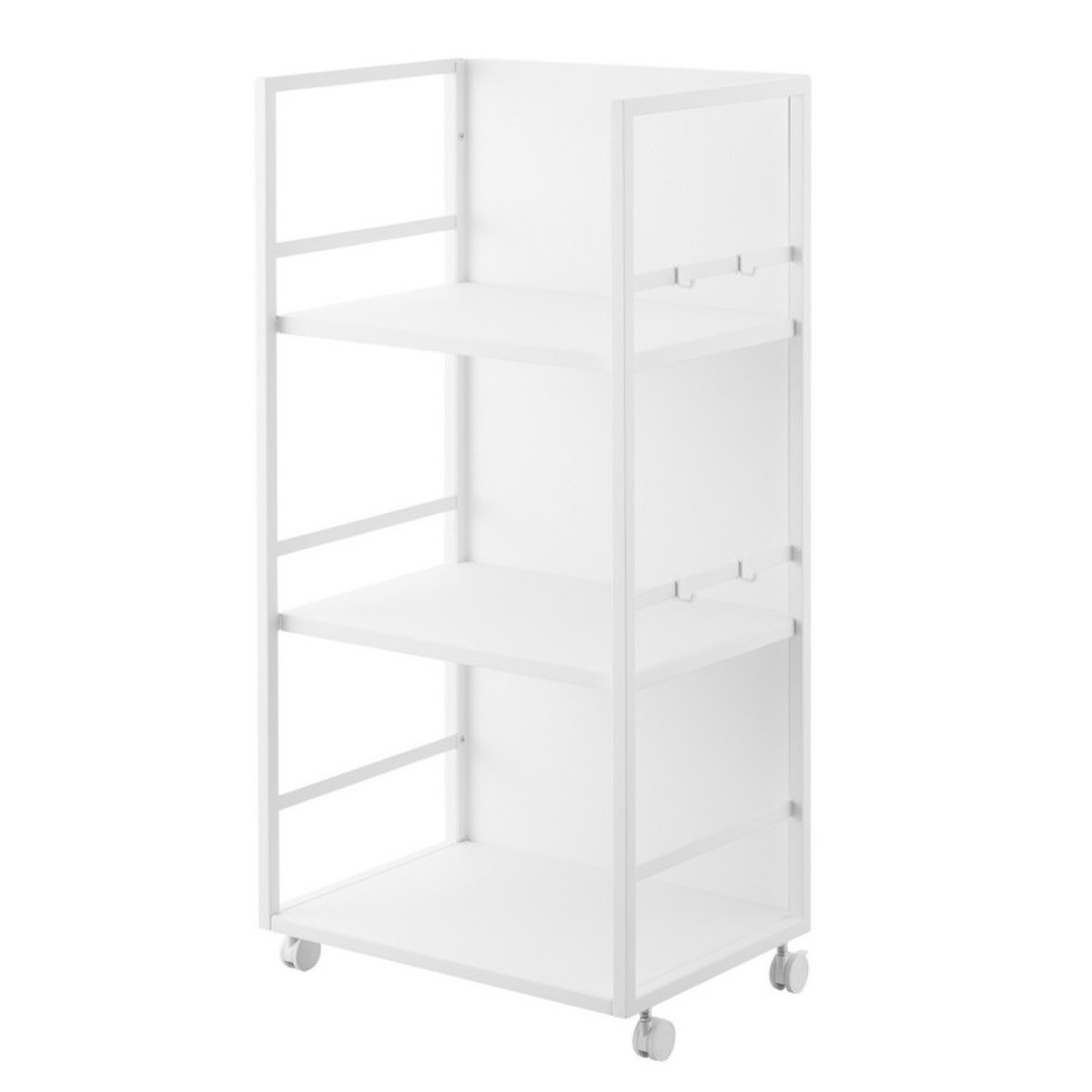 Etagère rangement discret à roulettes acier  TOWER blanc, YAMAZAKI