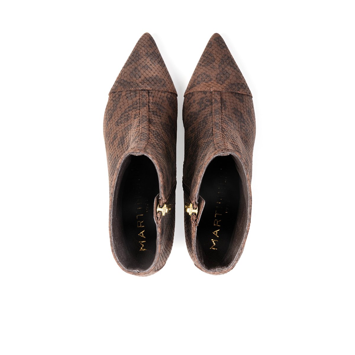 Bottines à talon cuir Fonte testa, MARTINELLI