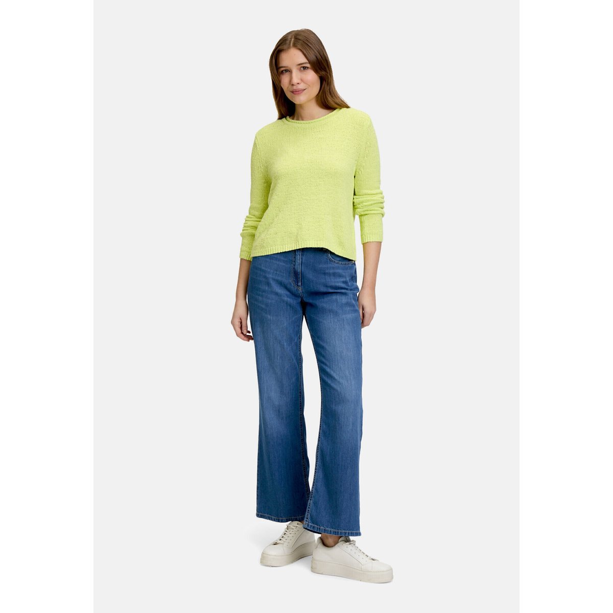 Pull-over en grosse maille à teneur en fil fantaisie light lime, BETTY BARCLAY