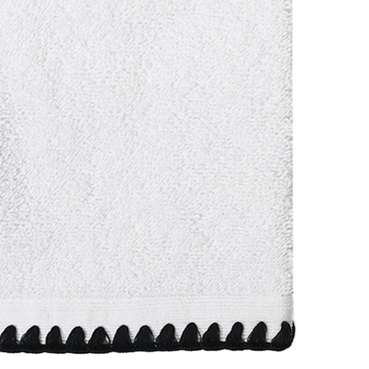 Lot de 2 serviettes de toilette point cavalier 500 g/m² CASA BORGO blanc, SENSEI MAISON