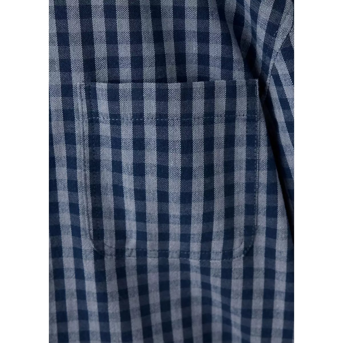 Chemise 100% coton à carreaux bleu marine, MANGO BABY