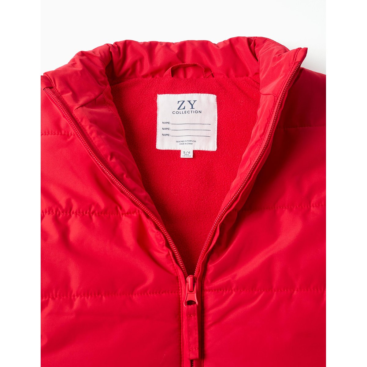 Doudoune sans manches avec doublure en polaire et poches rouge, ZIPPY
