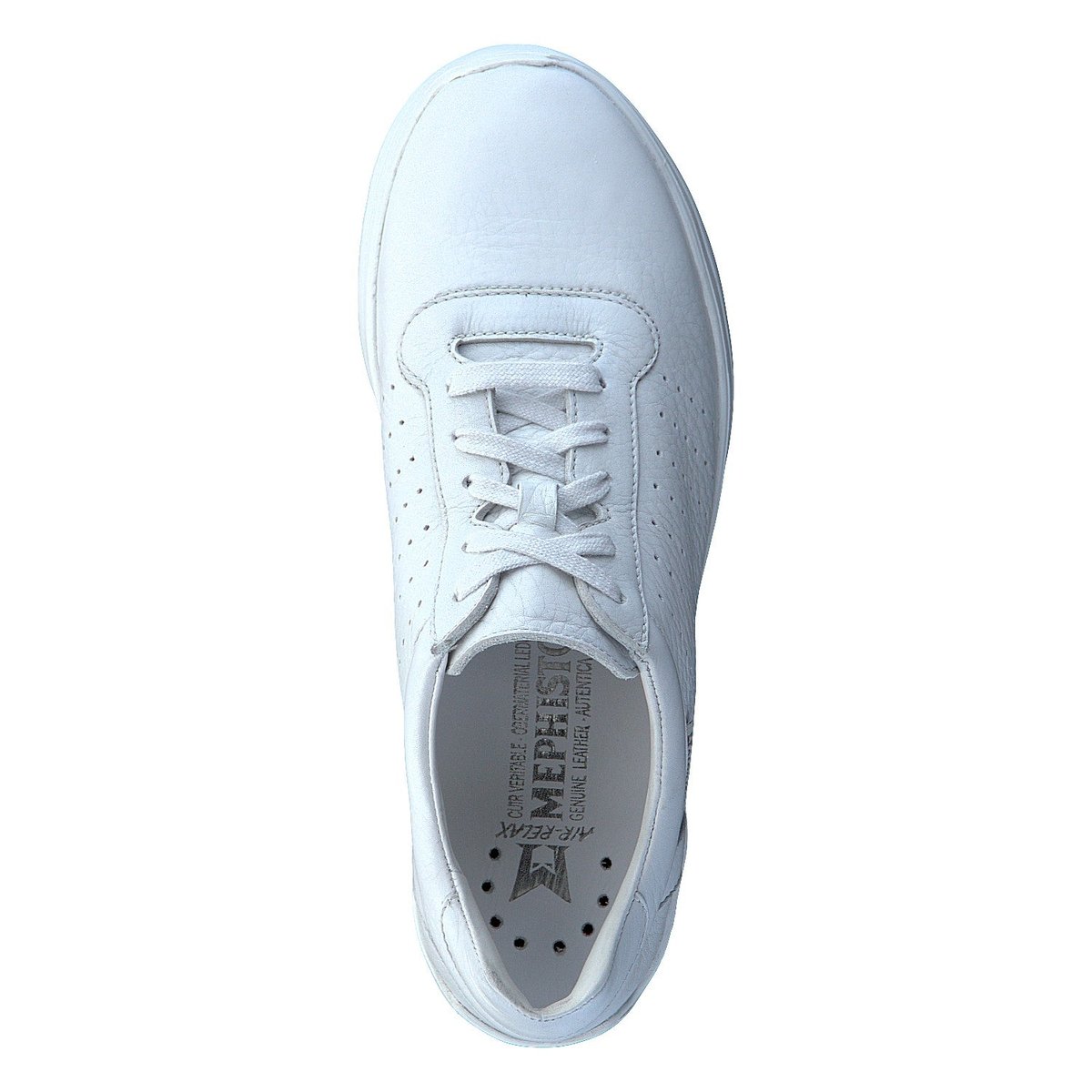 Baskets En Cuir Chris Perf blanc 5131, MEPHISTO