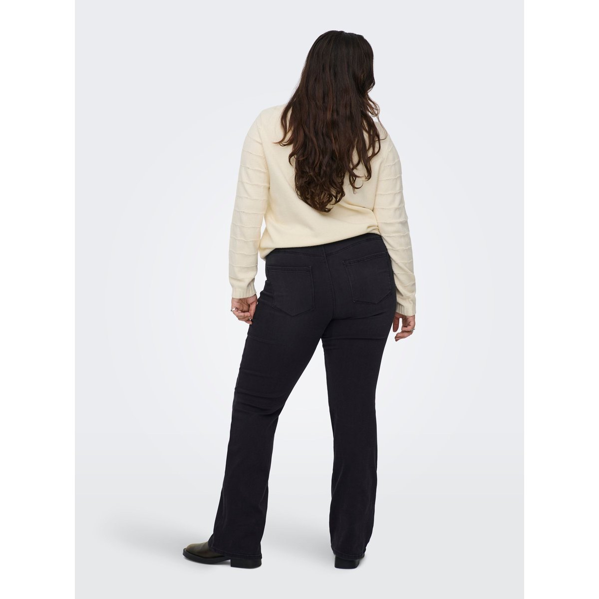 Jean Flared washed black, ONLY CARMAKOMA