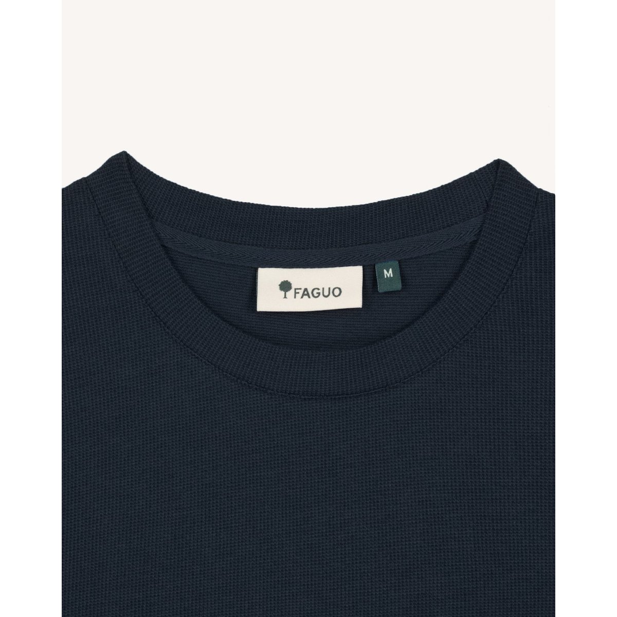 T-shirt en maille bleu marine et bleu, FAGUO