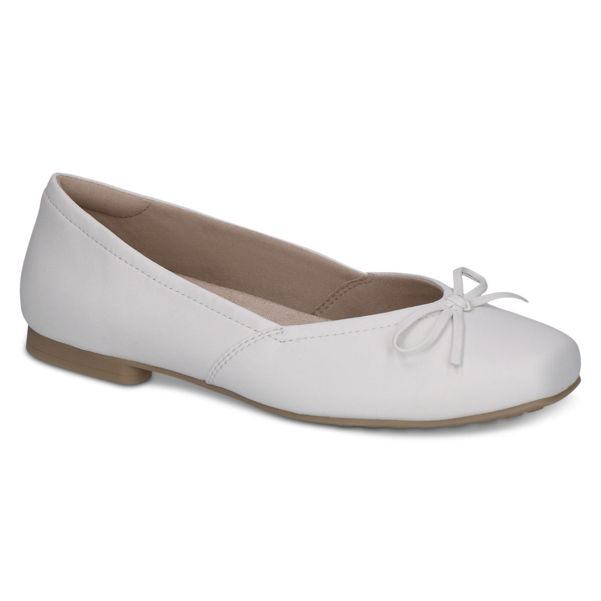 Ballerine en cuir blanc, CAPRICE