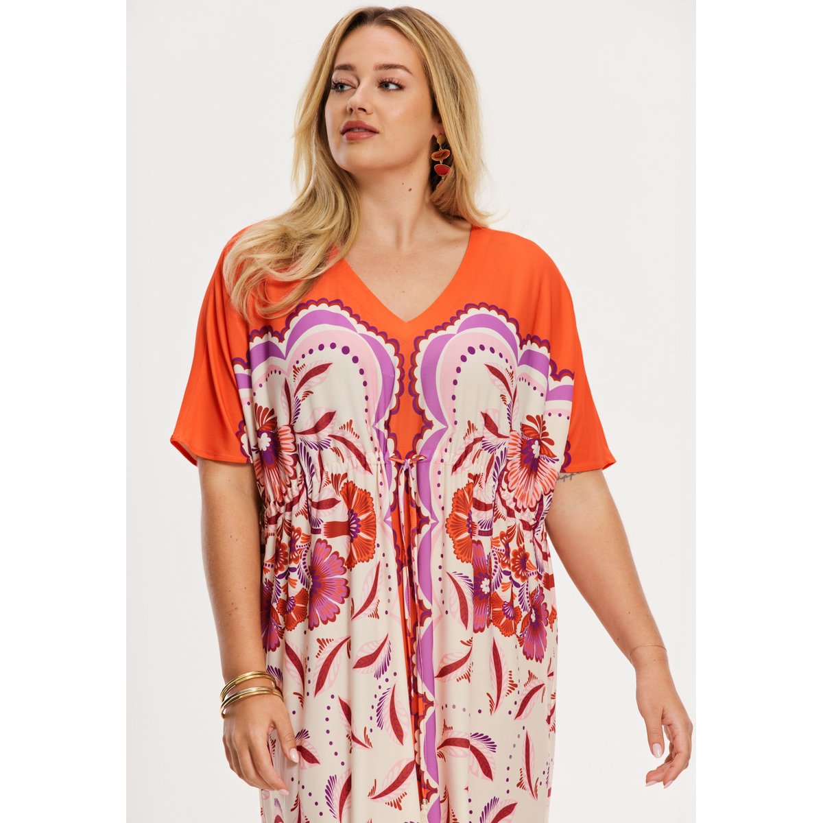 Robe imprimée orange, YOEK