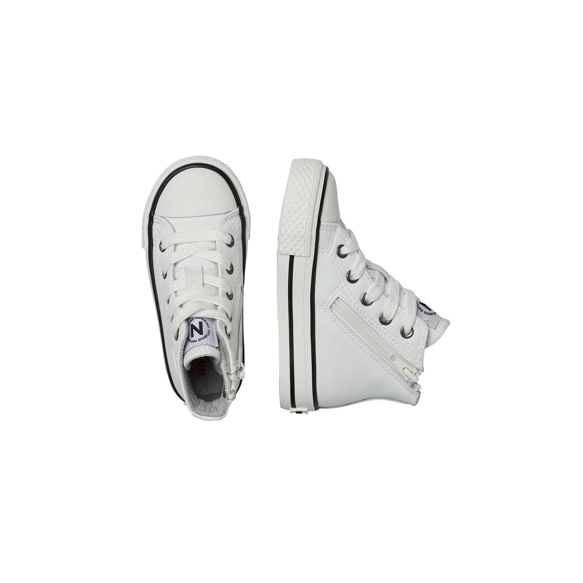 Baskets hautes en cuir YLFAS. blanc, NATURINO