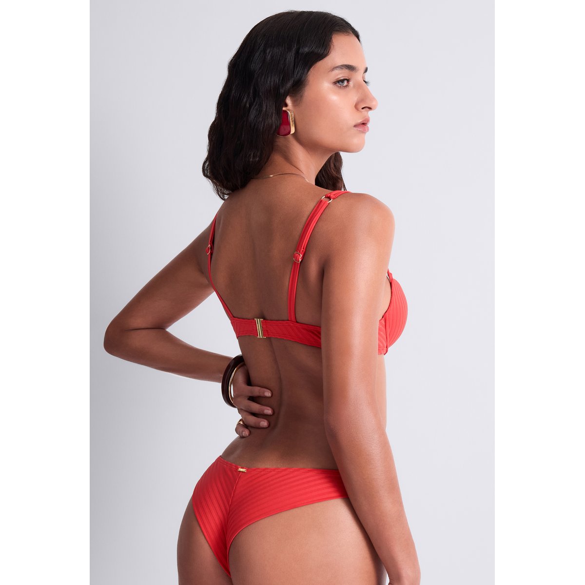 Bas de maillot de bain tanga Sun Pop corail, AUBADE