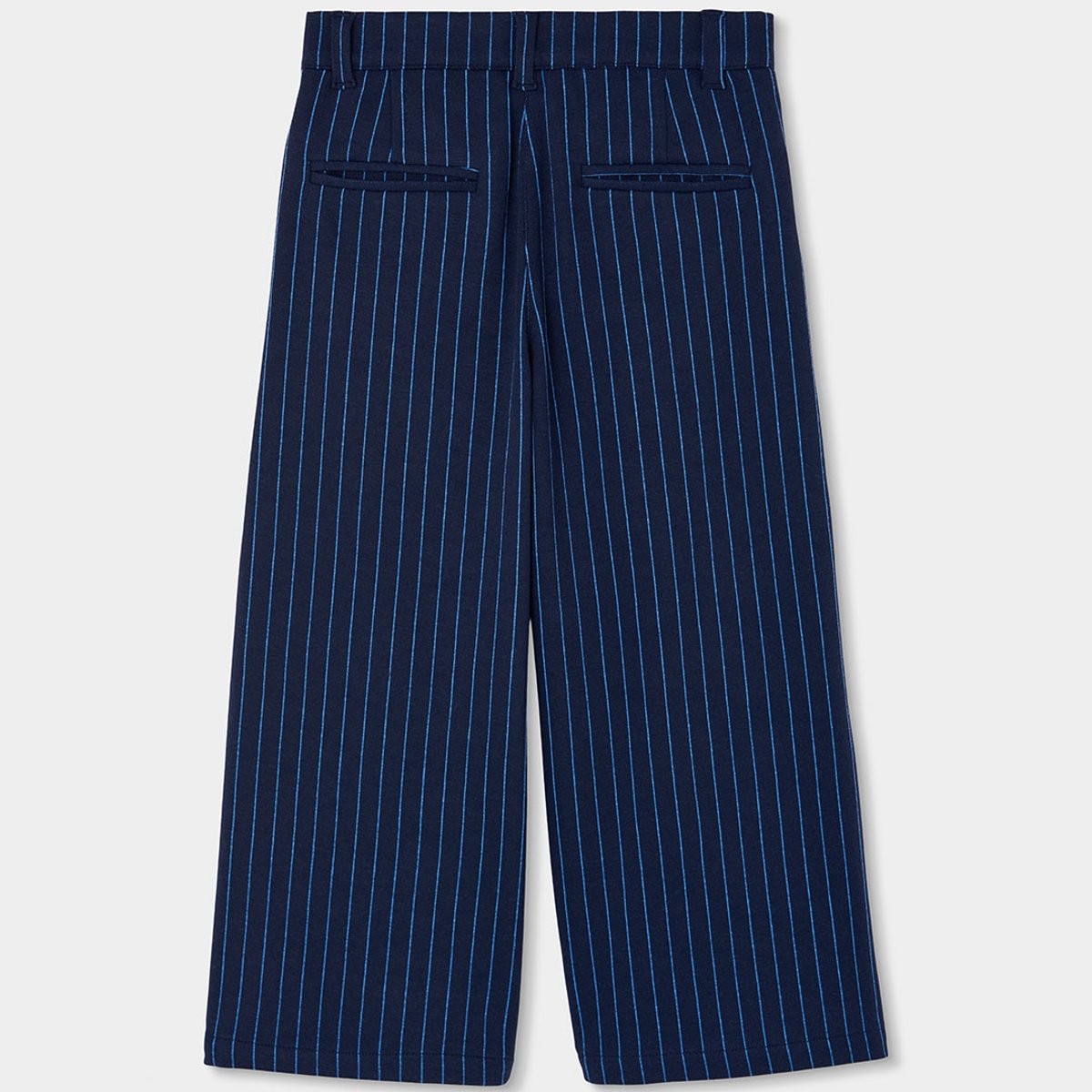 Pantalon en maille fille à rayures bleu, BOBOLI